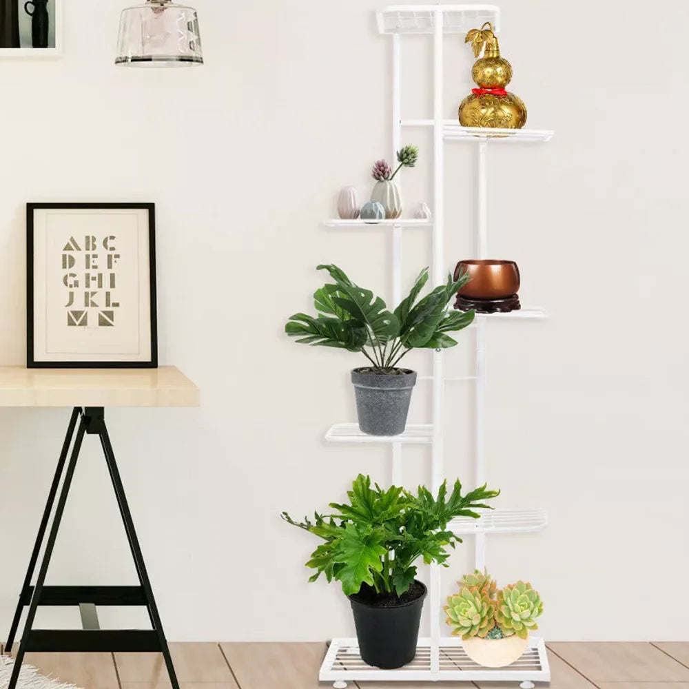 Plant Shelves 34/6/7 Tiers Flowerpot Organizer Iron Potted Flower Plant Rack Flower Stand for Indoor Outdoor Balcony Garden