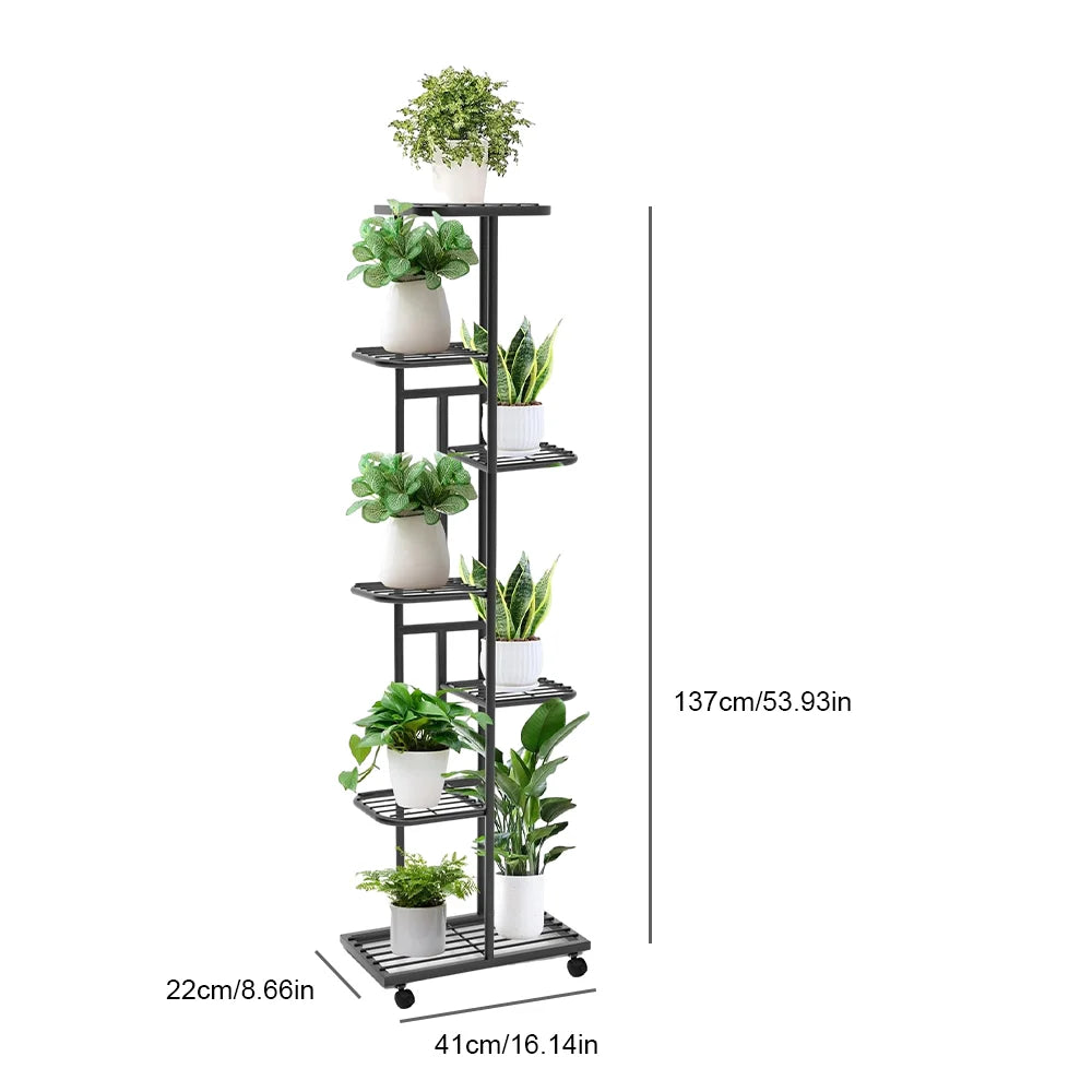 Plant Shelves 34/6/7 Tiers Flowerpot Organizer Iron Potted Flower Plant Rack Flower Stand for Indoor Outdoor Balcony Garden