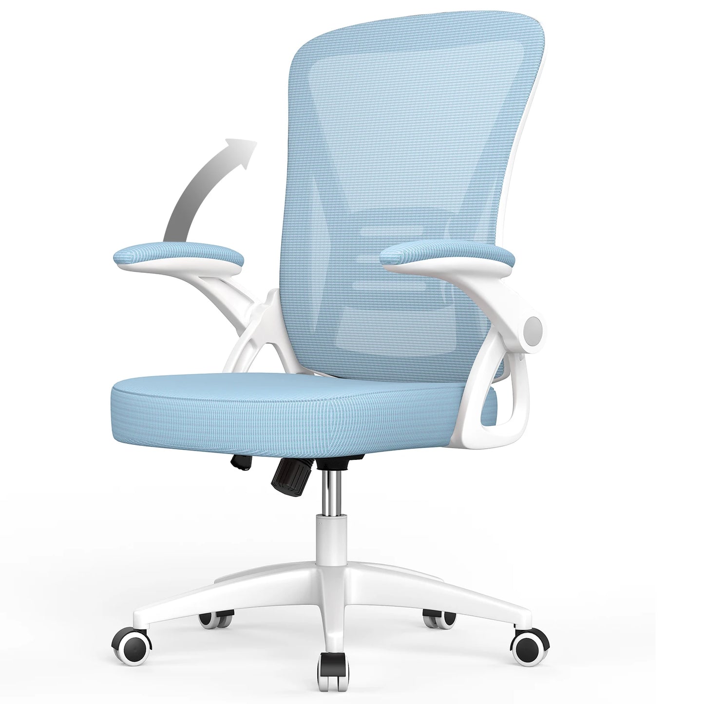 Ergonomic Office Chair  with 90° Flip-up Armrest Lumbar Support, Office Chair with Padded Seat Cushion Home Gaming Chairs