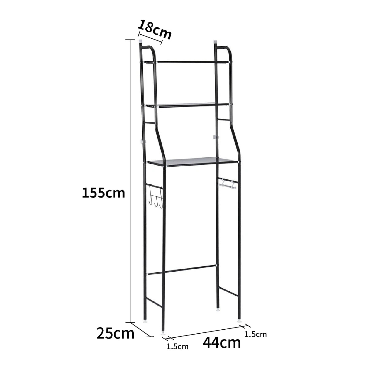 3Tier Over Toilet Storage Rack Laundry Washing Machine Shelf Organizer UK Spot~