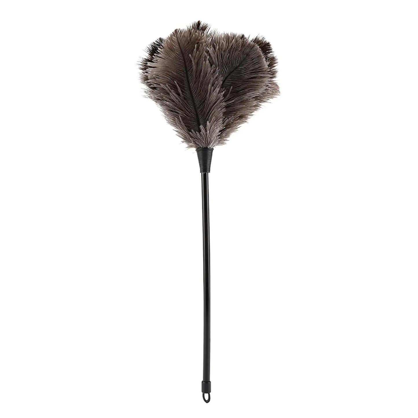 40cm Natural Ostrich Feather Duster with Handle - Ideal for Cleaning Books, Keyboards & Home Décor