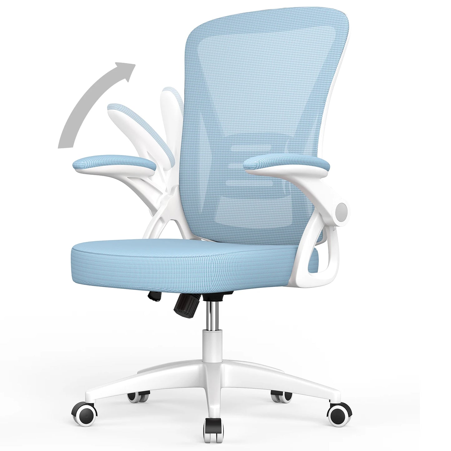 Ergonomic Office Chair  with 90° Flip-up Armrest Lumbar Support, Office Chair with Padded Seat Cushion Home Gaming Chairs