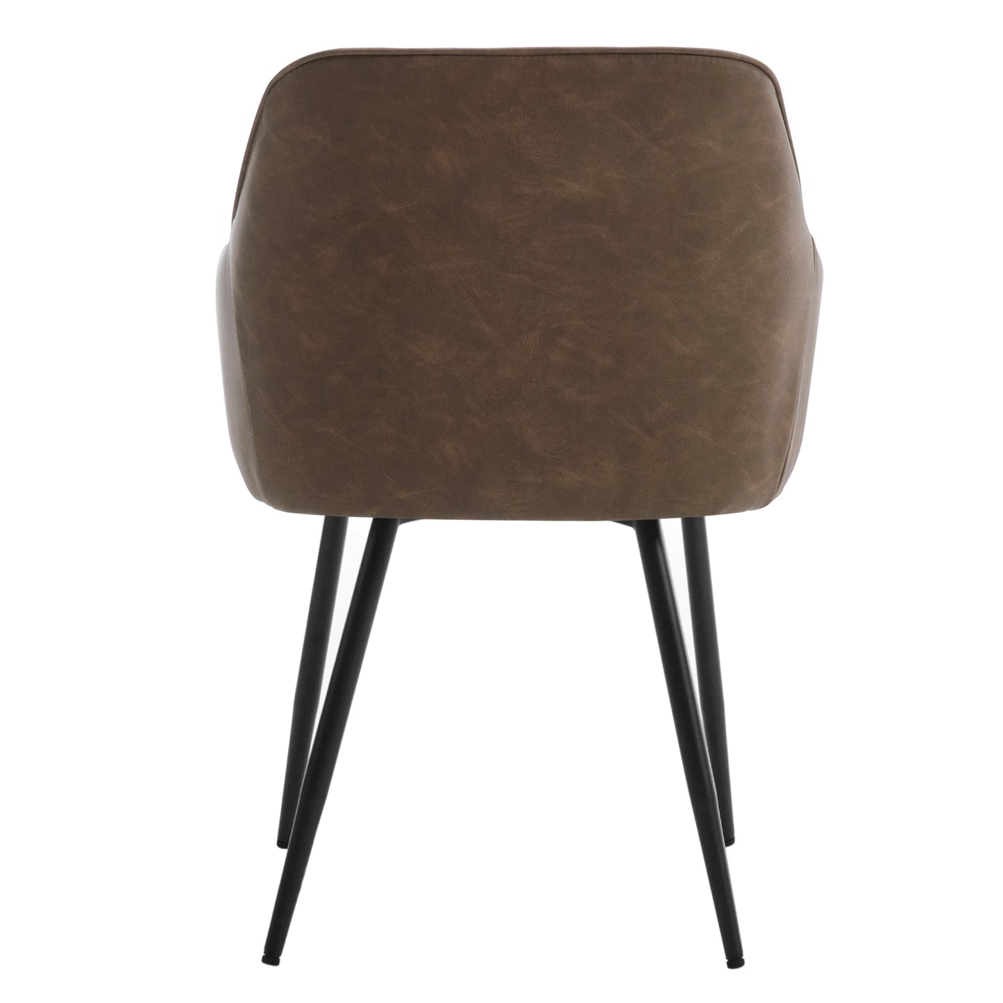 WOLTU 2PCS/Set Dining Chairs Upholstered Kitchen Chairs with Backrest Armrests Metal Legs for Living Room Office Dressing Table