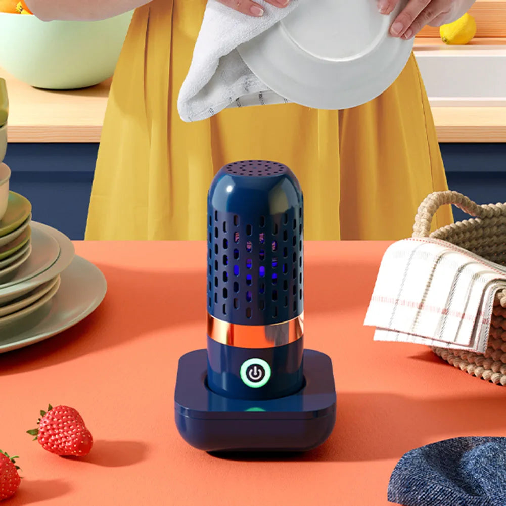 Vegetable Cleaning Machine Capsule Shape Portable Ultrasonic Wireless Fruit Food Purifier Household Kitchen Food Cleaner Machine