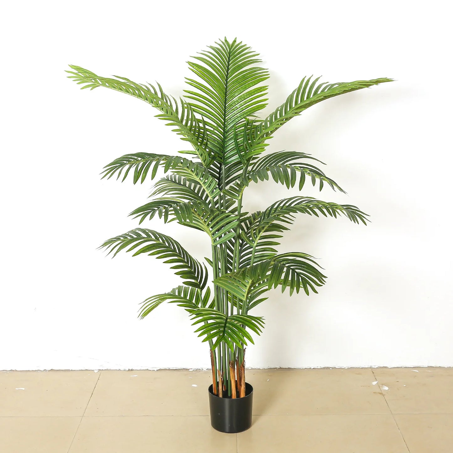 160cm Fake Tropical Palm Tree with 15 Leaves,Perfect Faux Plants in Pot for Indoor Outdoor House Home Office Modern Decoration