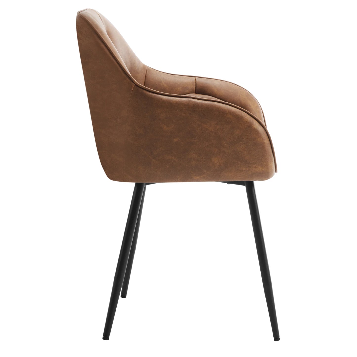 WOLTU 2PCS/Set Dining Chairs Upholstered Kitchen Chairs with Backrest Armrests Metal Legs for Living Room Office Dressing Table