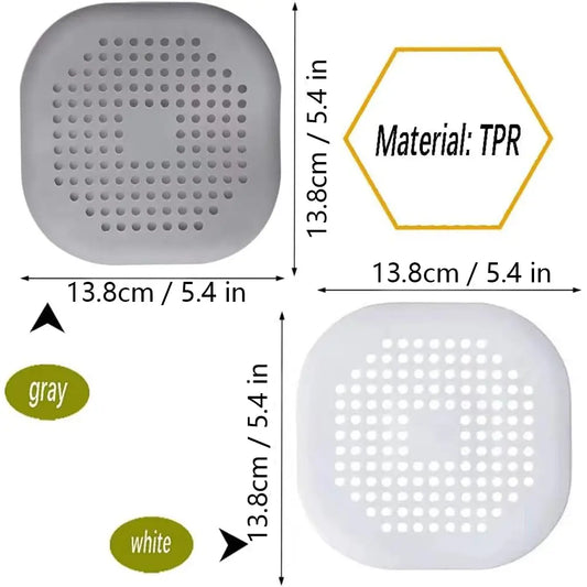 2 Pcs Silicone Drain Protector with Sucker, Sink Strainer Protector, Shower Drain Covers Hair Catch