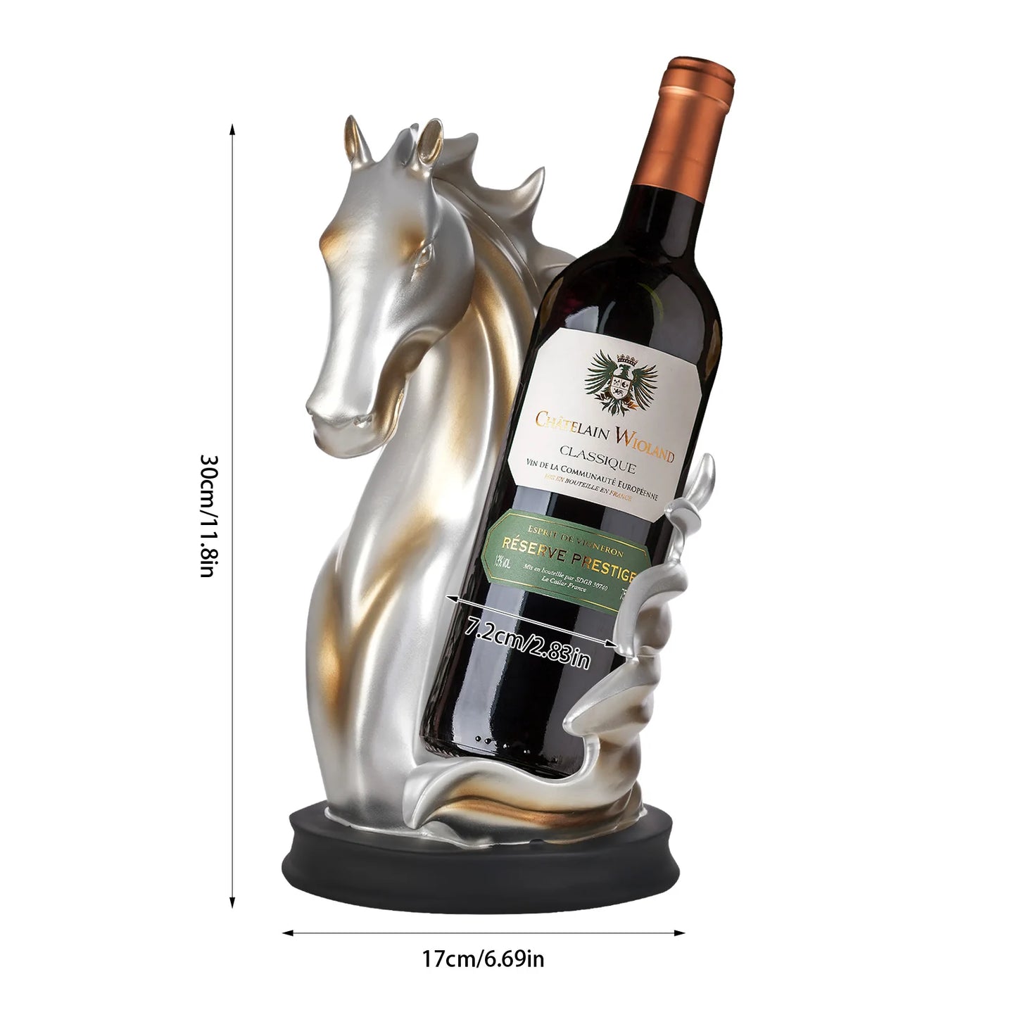 Wine Bottle Holder Horse Statue Wine Rack Home Kitchen Wine Cellar Decorative Storage Display Rack