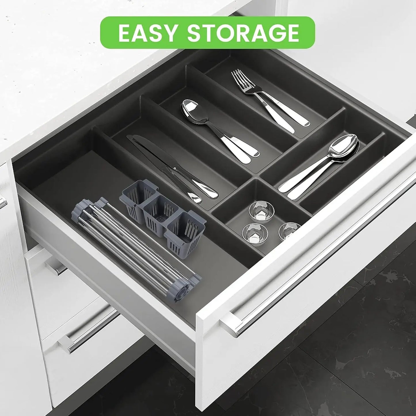 Large Drying Mat Foldable Stainless Steel Over The Sink Dish Roll Up Rack