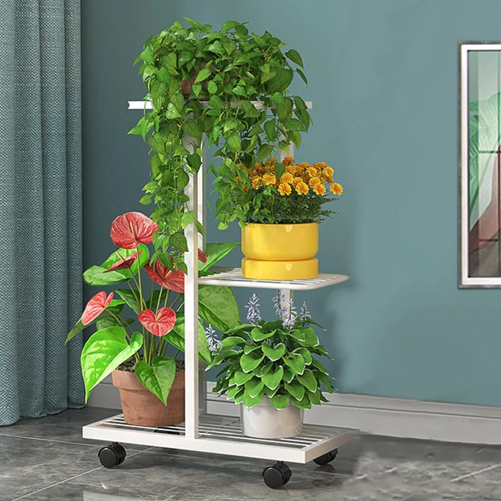 Plant Shelves 34/6/7 Tiers Flowerpot Organizer Iron Potted Flower Plant Rack Flower Stand for Indoor Outdoor Balcony Garden