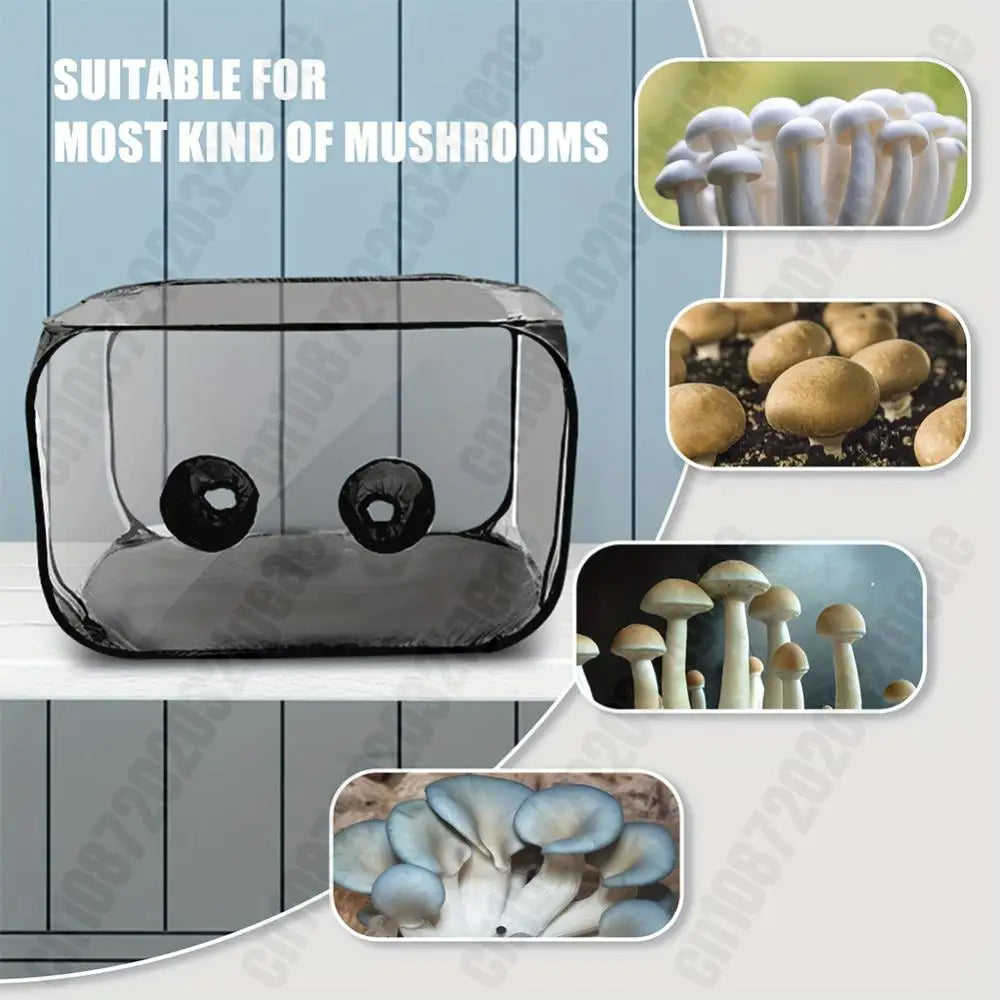 Mushroom Grow Bag Large Still Air Box Transparent For Mushroom Grow Kit Foldable Mushroom Grow Bag Edible Fungus Cultivation