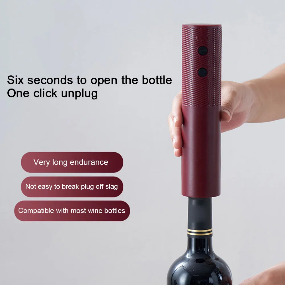 Rechargeable Electric Wine Opener Automatic Corkscrew Effortless Battery Powered Wine Bottle Tool for Home Kitchen Bar Parties