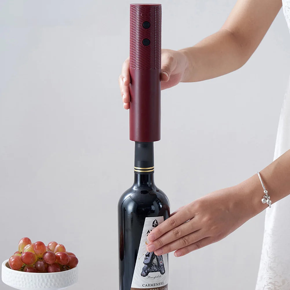 Rechargeable Electric Wine Opener Automatic Corkscrew Effortless Battery Powered Wine Bottle Tool for Home Kitchen Bar Parties