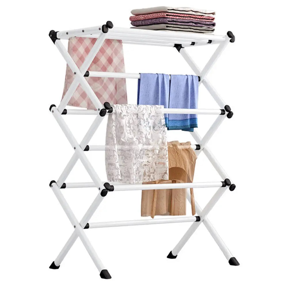 Heavy Duty Airer Drying Rack Clothes Horse Indoor Outdoor Laundry Rack~