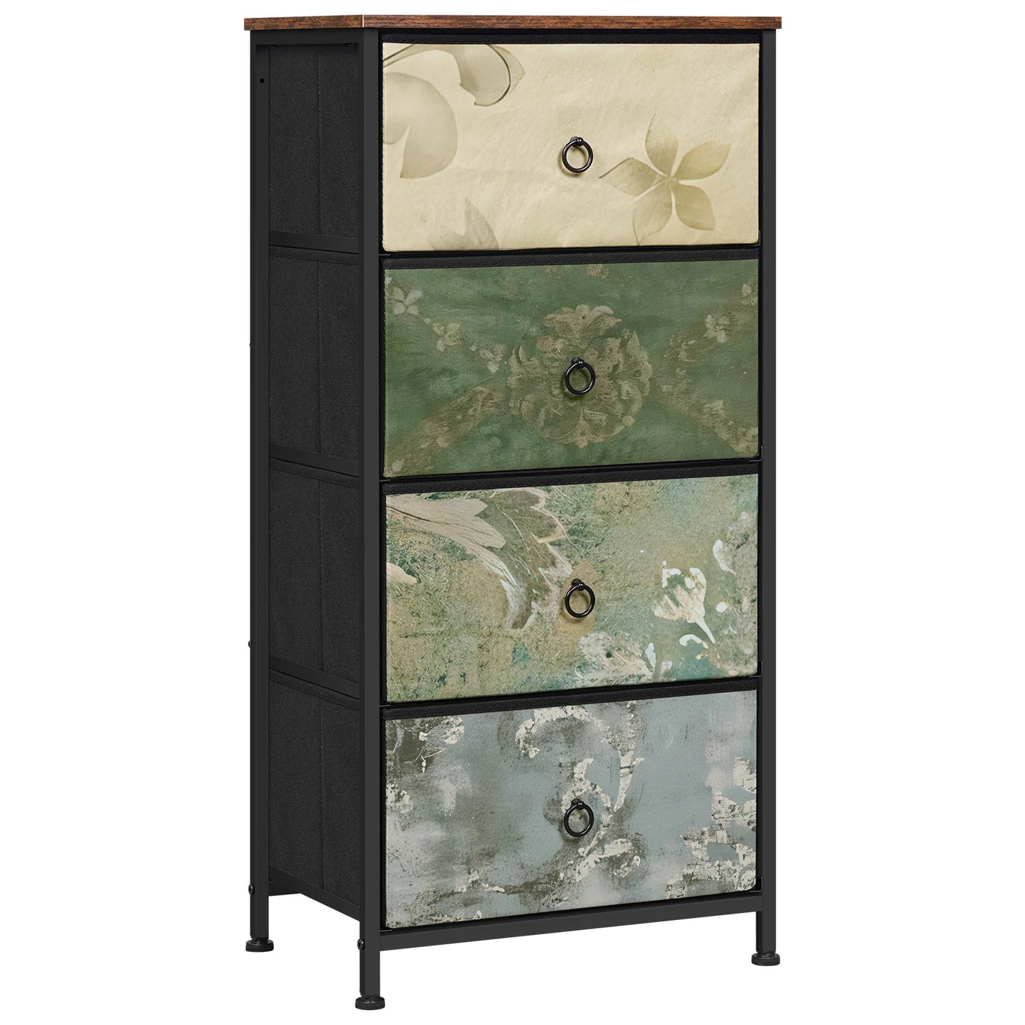 Fabric Chest of Drawers with 4 Drawers