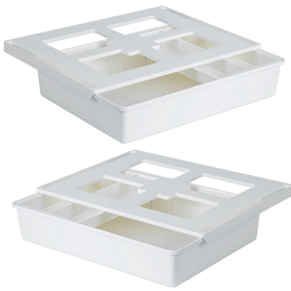 Under Desk Drawer Under Table Storage Holder Self Adhesive Slide Out Drawer Tray Large Capacity for Cosmetics Sundries