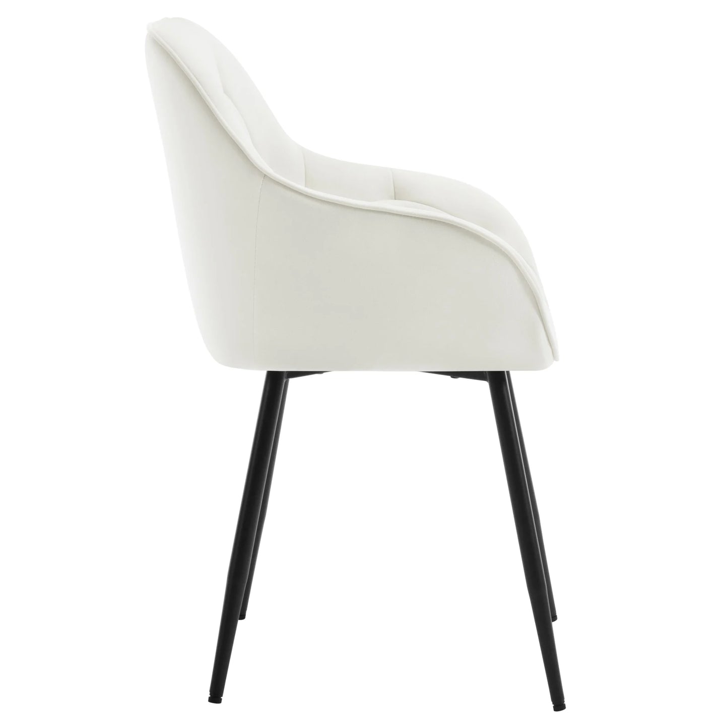 WOLTU 2PCS/Set Dining Chairs Upholstered Kitchen Chairs with Backrest Armrests Metal Legs for Living Room Office Dressing Table