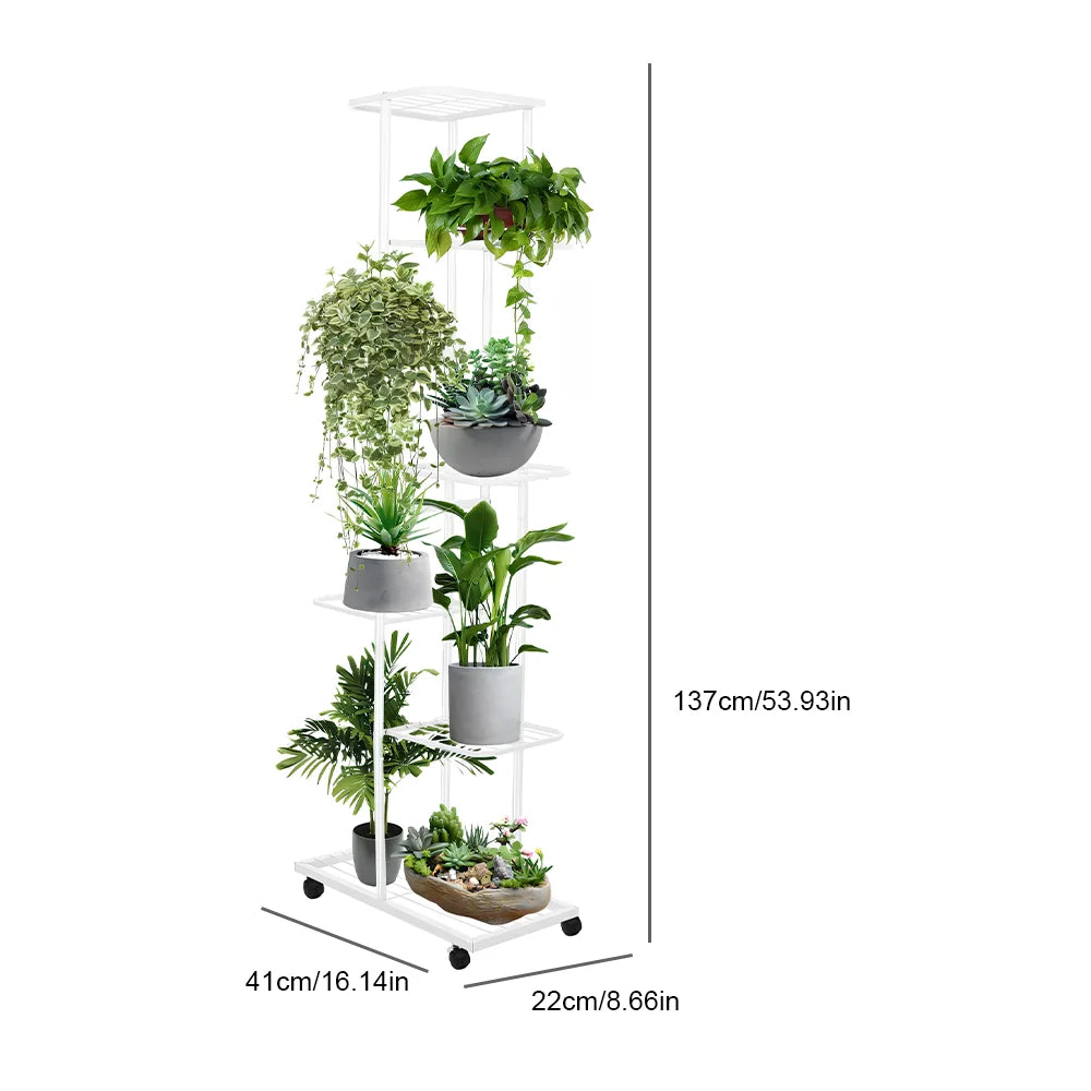 Plant Shelves 34/6/7 Tiers Flowerpot Organizer Iron Potted Flower Plant Rack Flower Stand for Indoor Outdoor Balcony Garden