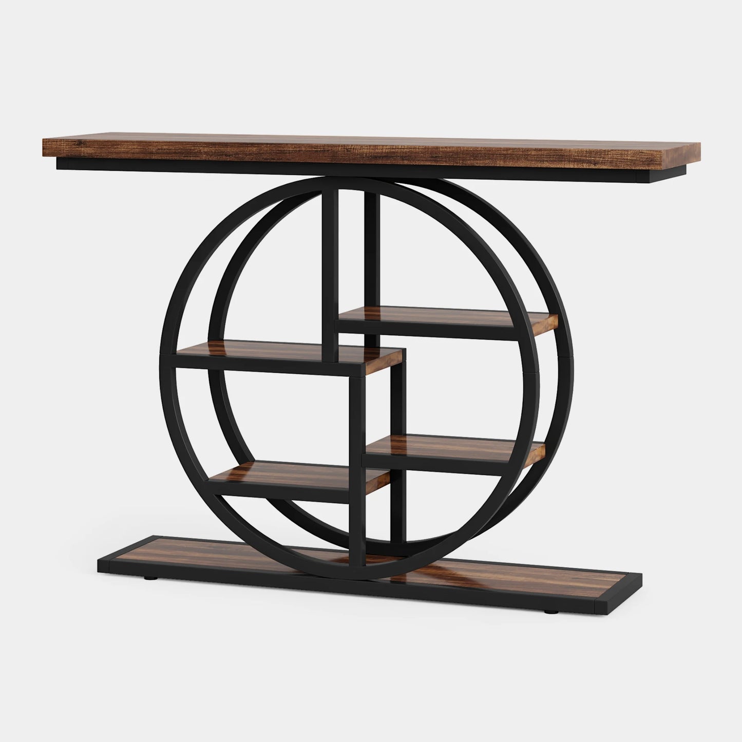 Tribesigns Console Table, 39.4-Inch Entryway Table with Thickened Tabletop, 4- Tier Industrial Narrow Hallway Sofa Table