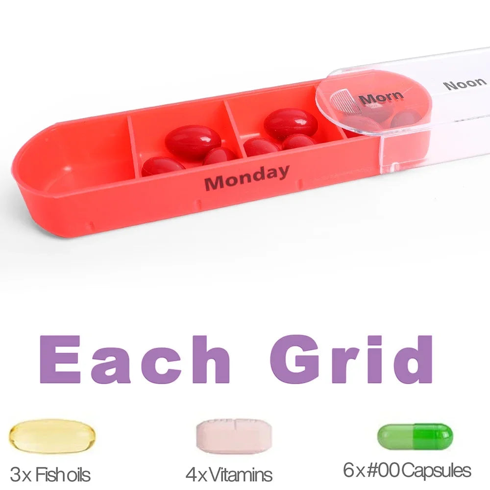 7 Days Pill Medicine Box Weekly Monthly Tablet Holder Storage Organizer Container Case Pill Box Splitters Pharmacy Pill Case Box