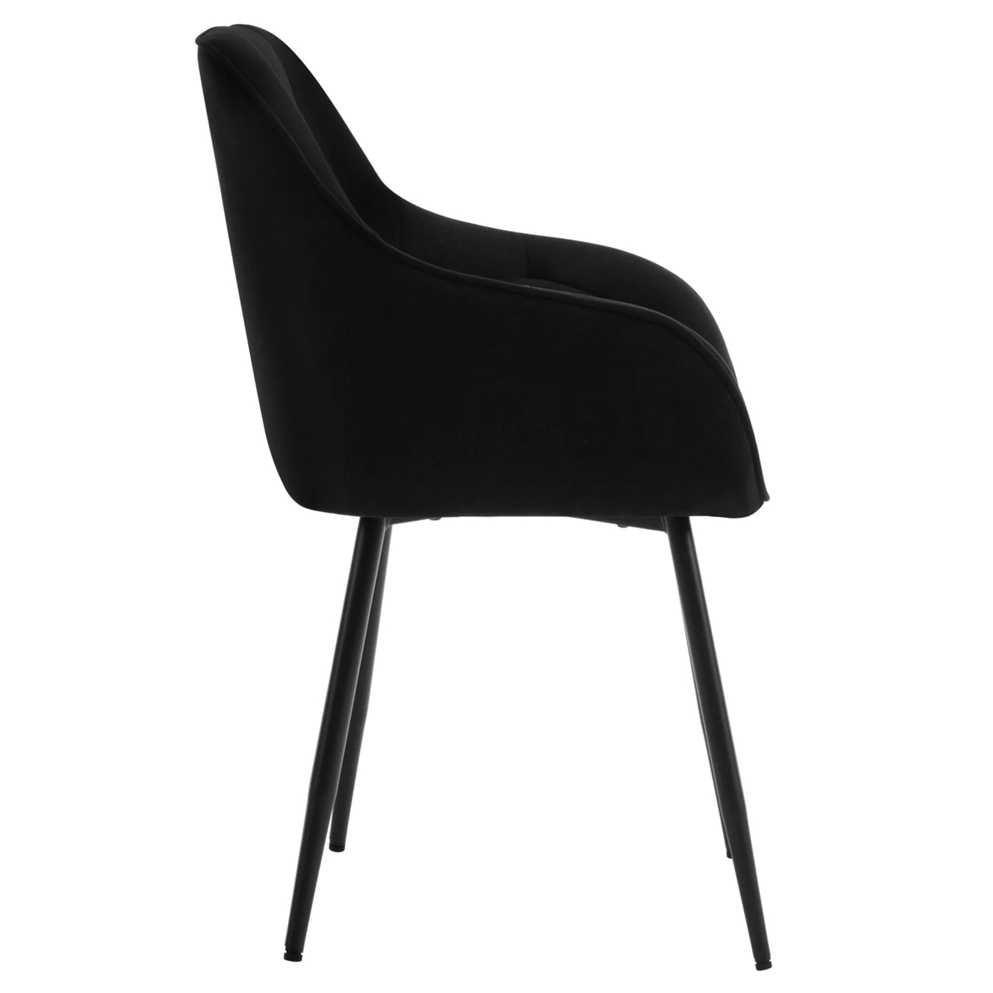 WOLTU 2PCS/Set Dining Chairs Upholstered Kitchen Chairs with Backrest Armrests Metal Legs for Living Room Office Dressing Table