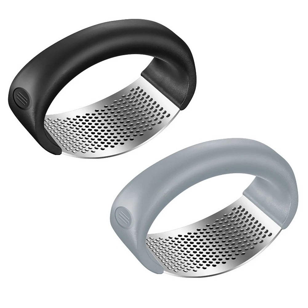 Stainless Steel Garlic Masher Manual Garlic Chopper Curve Garlic Press Crusher for Fruit Vegetable Kitchen Gadget Accessories
