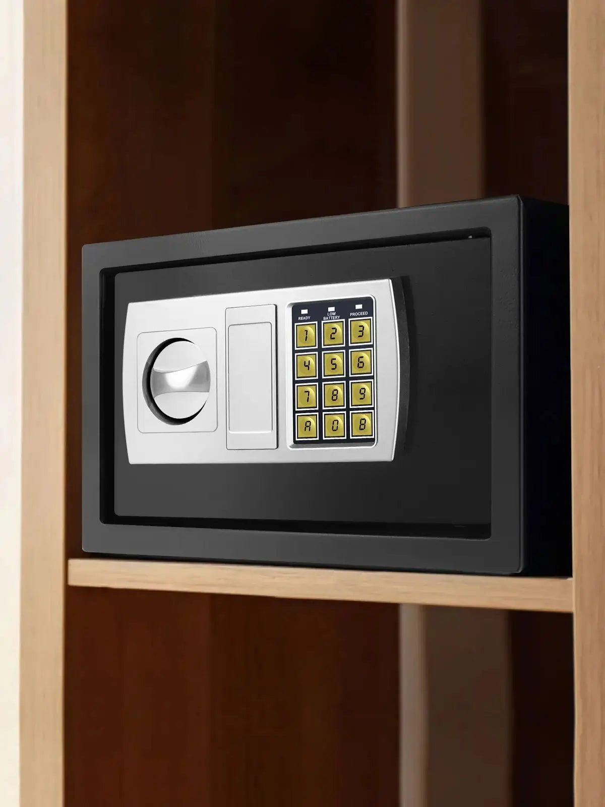 Fireproof 8.5L Electronic Password Security Safe Money Cash Deposit Box Office Home Safe Password Key Anti-theft Safe Box Home