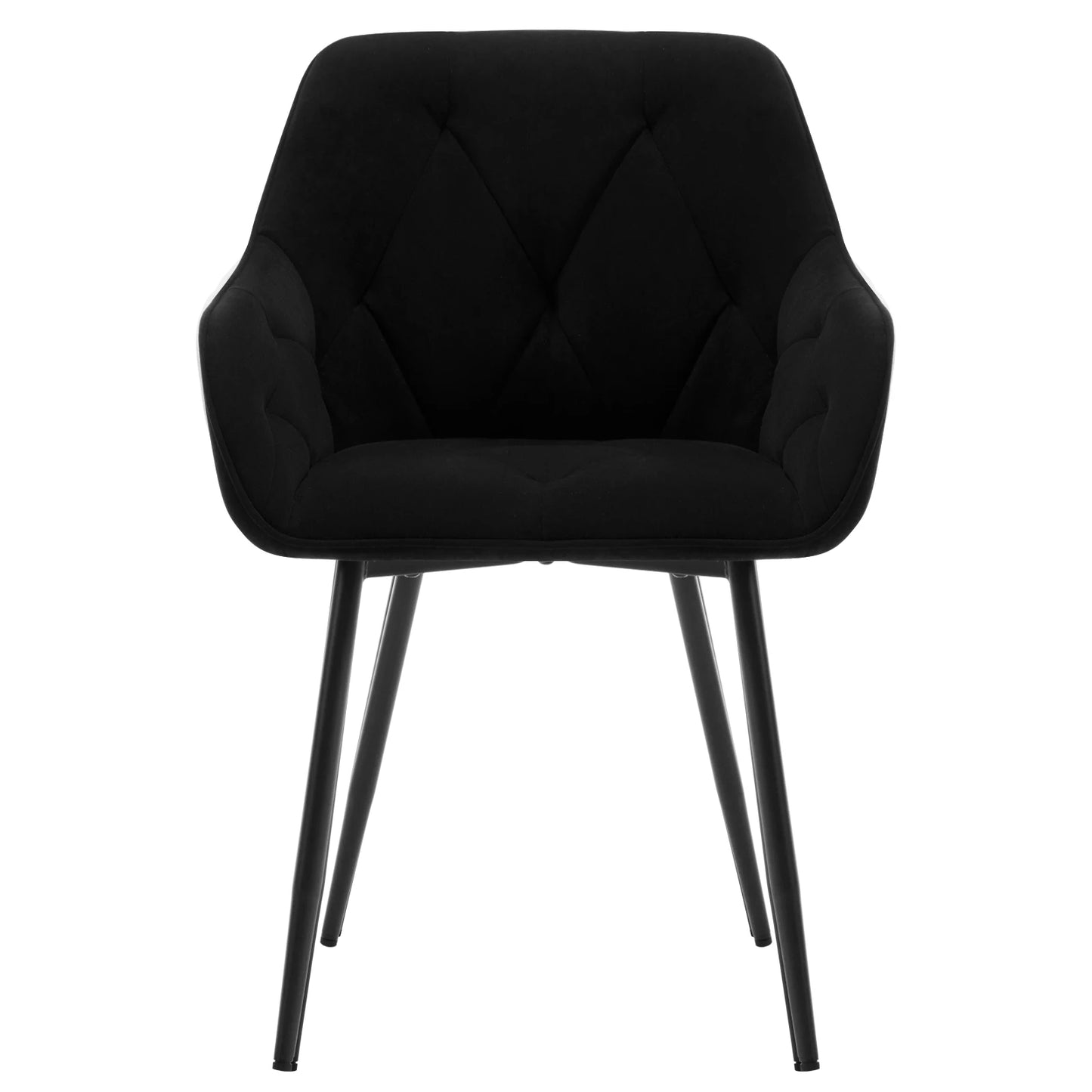 WOLTU 2PCS/Set Dining Chairs Upholstered Kitchen Chairs with Backrest Armrests Metal Legs for Living Room Office Dressing Table