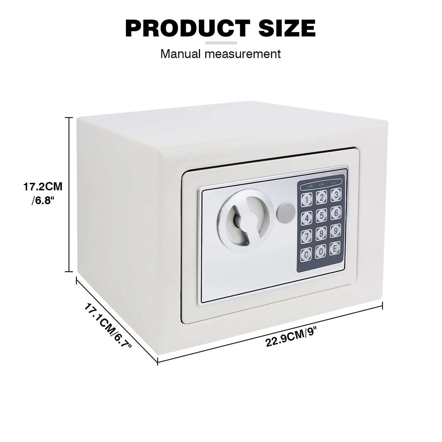 Fireproof 8.5L Electronic Password Security Safe Money Cash Deposit Box Office Home Safe Password Key Anti-theft Safe Box Home
