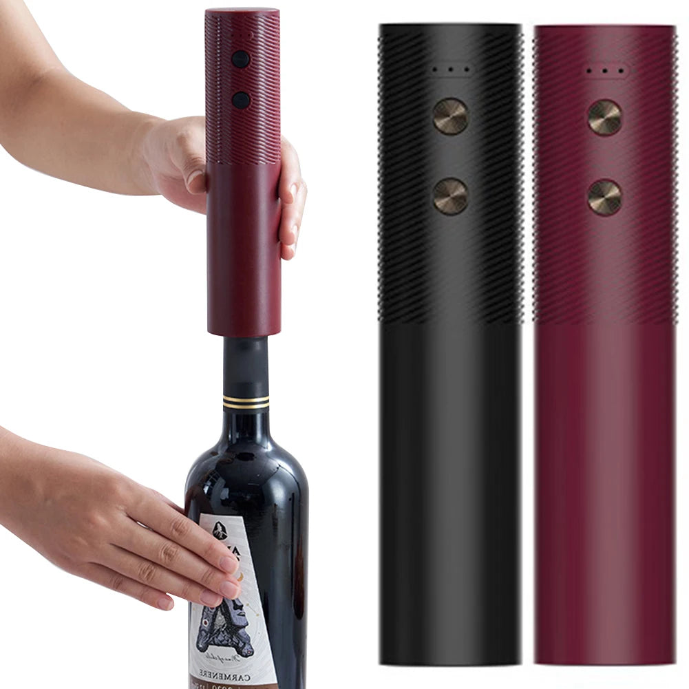 Rechargeable Electric Wine Opener Automatic Corkscrew Effortless Battery Powered Wine Bottle Tool for Home Kitchen Bar Parties