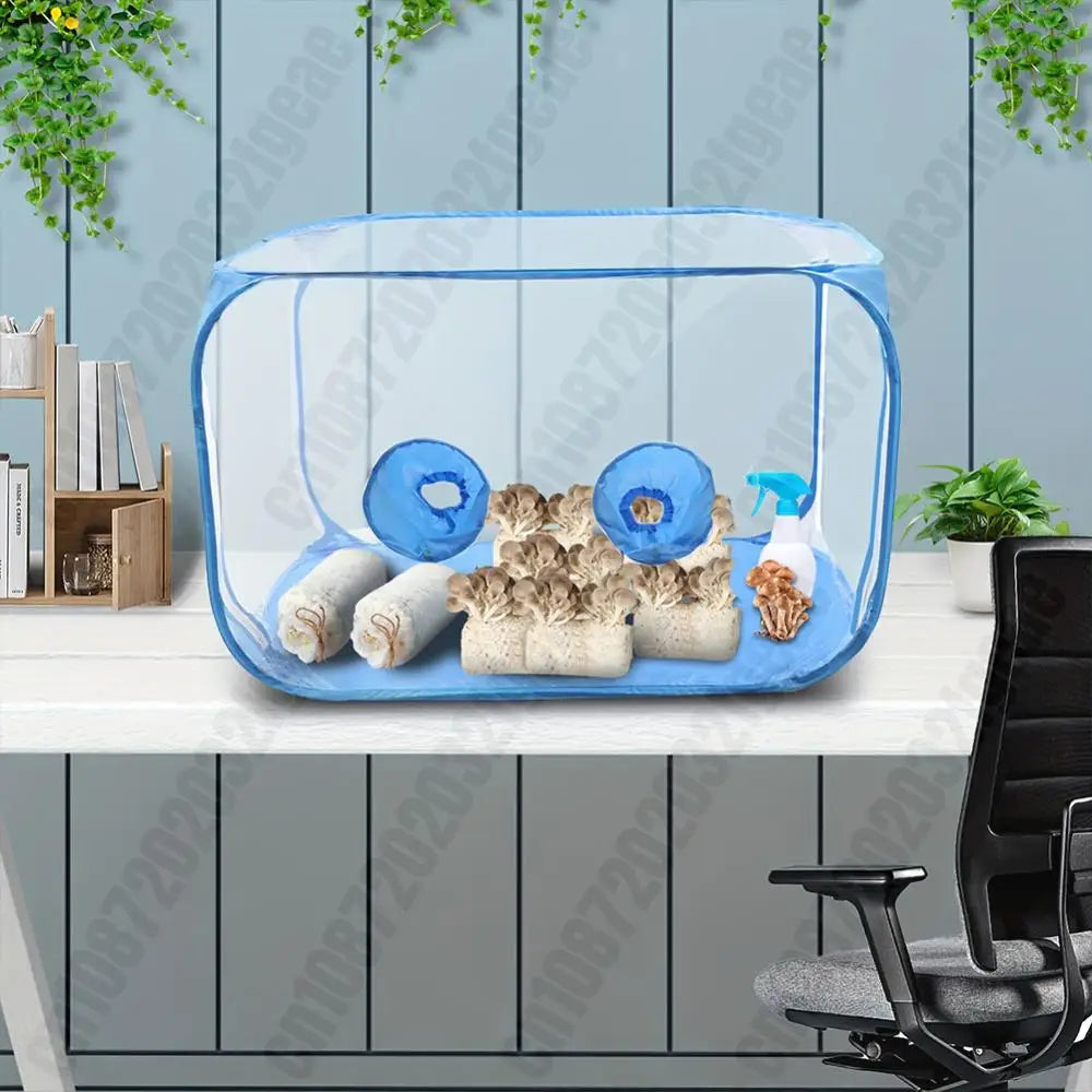 Mushroom Grow Bag Large Still Air Box Transparent For Mushroom Grow Kit Foldable Mushroom Grow Bag Edible Fungus Cultivation