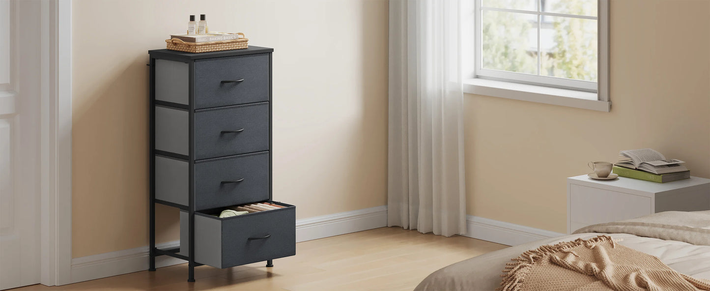 Fabric Chest of Drawers with 4 Drawers
