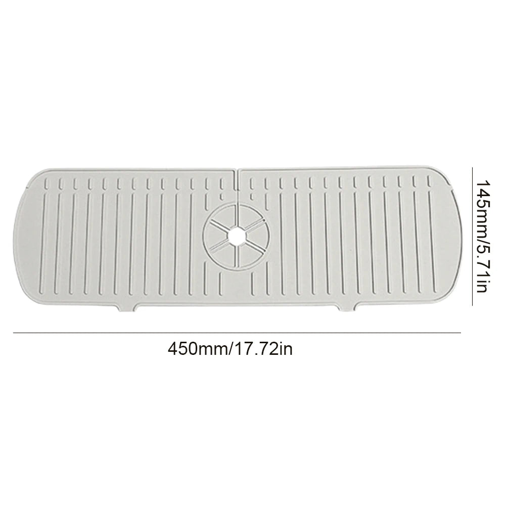 Kitchen Faucet Splash Pad Silicone Anti-Splash Sink Splash Pad Countertop Protector Drain Drying Mat for Bathroom Kitchen Gadget