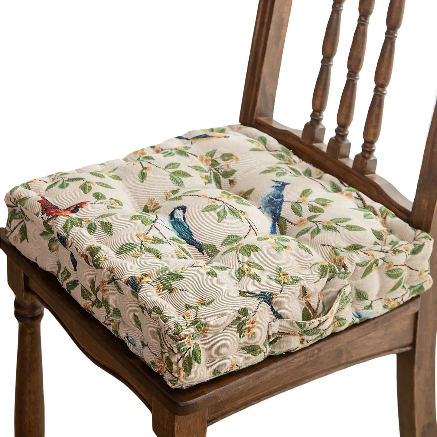 Dutch Velvet Thickened Chair Cushion Armchair Booster Cushion Seat Pad Jacquard Seat Riser Cushion for Chair Floor with Handles