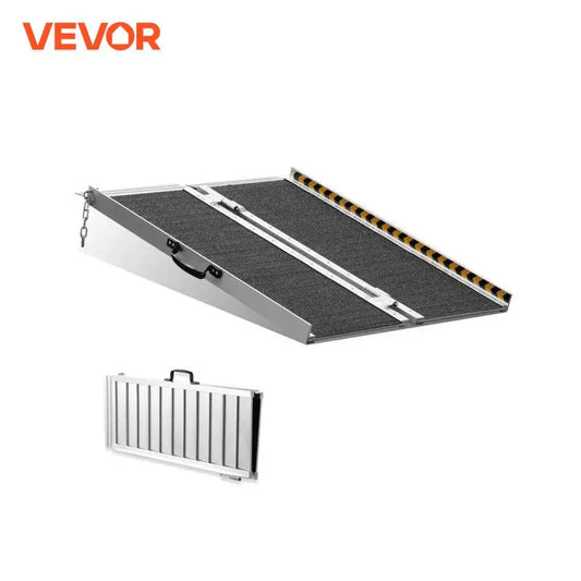 VEVOR Portable Wheelchair Ramp 24/36/48/72in 800 lbs Capacity Non-Slip Aluminum Folding Threshold Ramp Foldable Wheel Chair Ramp