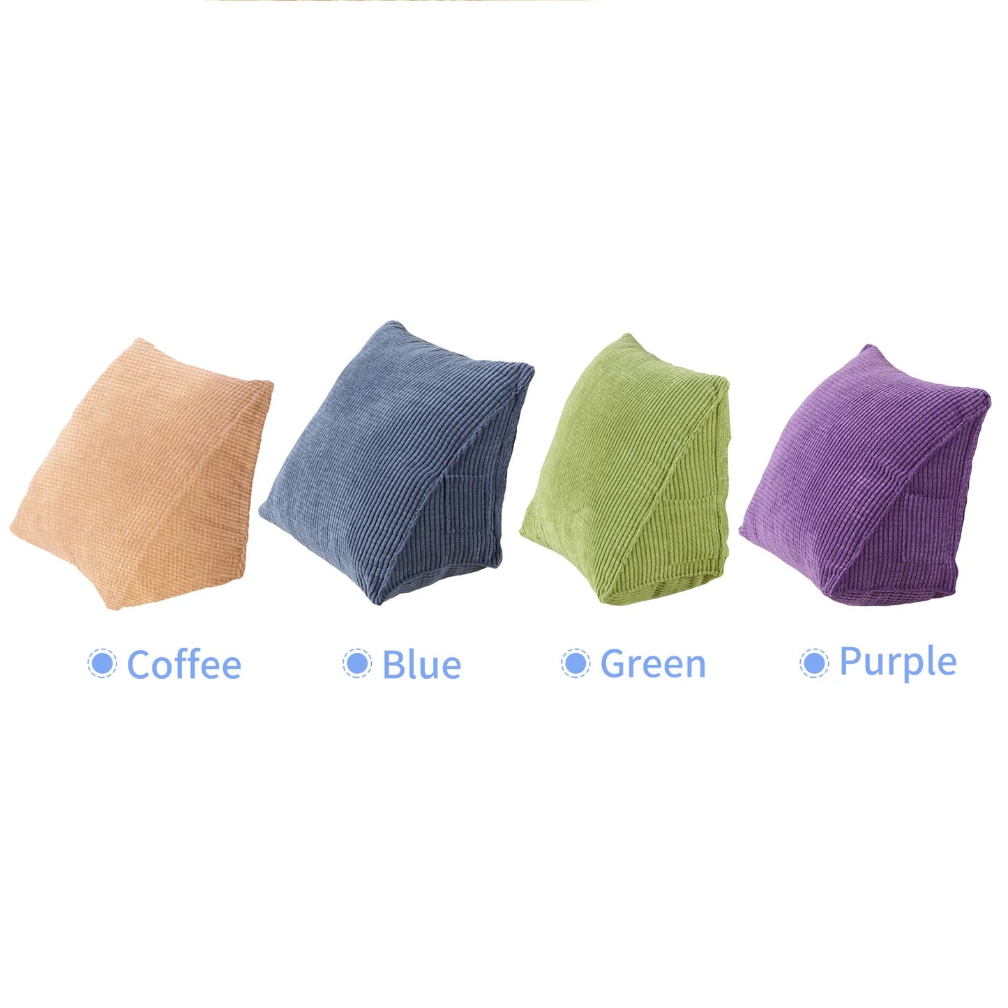 Triangle Pillow Comfortable Reading Pillow With Zip Pocket Triangle Wedge Bolster Small Back Support Pillow Cushie Pillows