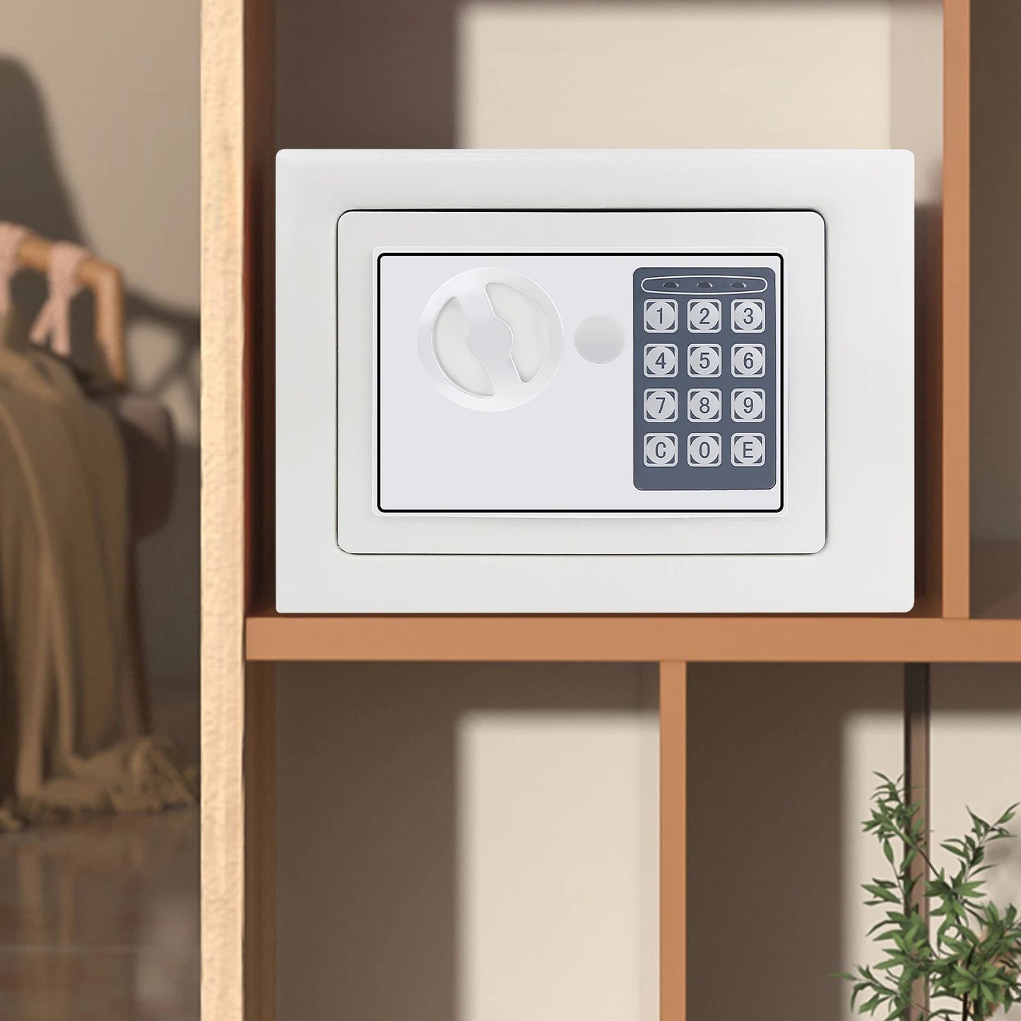 Fireproof 8.5L Electronic Password Security Safe Money Cash Deposit Box Office Home Safe Password Key Anti-theft Safe Box Home