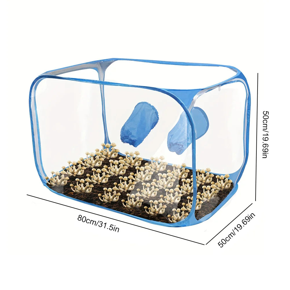 Mushroom Grow Bag Large Still Air Box Transparent For Mushroom Grow Kit Foldable Mushroom Grow Bag Edible Fungus Cultivation