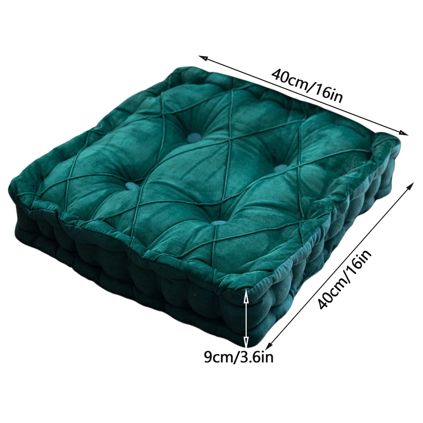 Dutch Velvet Thickened Chair Cushion Armchair Booster Cushion Seat Pad Jacquard Seat Riser Cushion for Chair Floor with Handles