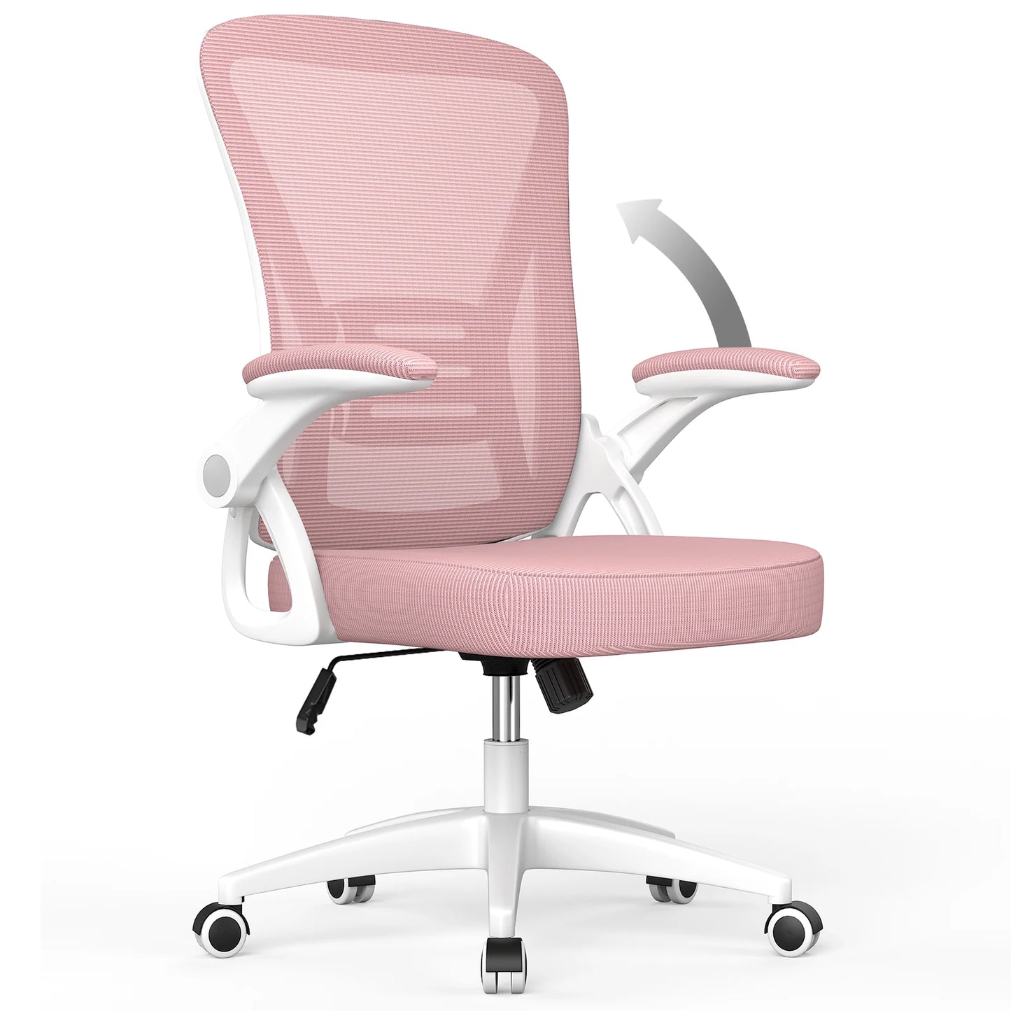 Ergonomic Office Chair  with 90° Flip-up Armrest Lumbar Support, Office Chair with Padded Seat Cushion Home Gaming Chairs