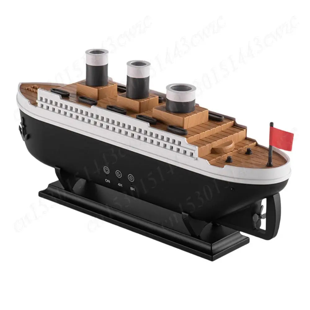 Ship Model Decoration Air Humidifier 250ml Ocean Liner Essential Oil Diffuser Jellyfish Smoke Ring Spray Aroma Diffuser For Home