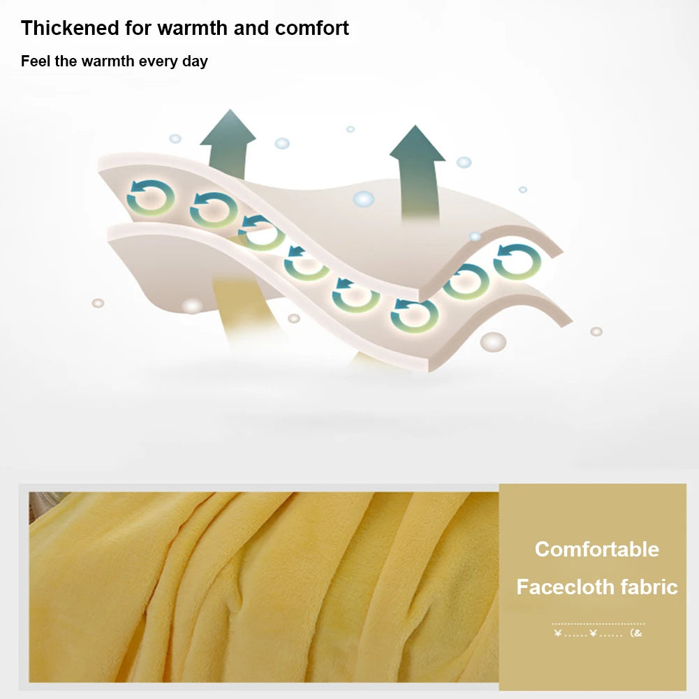 1-10PCS Flannel Fleece Blanket Winter Cozy Soft Blankets Multifunctional Farley Plush Blanket Cover Thermal Mat For Home Office