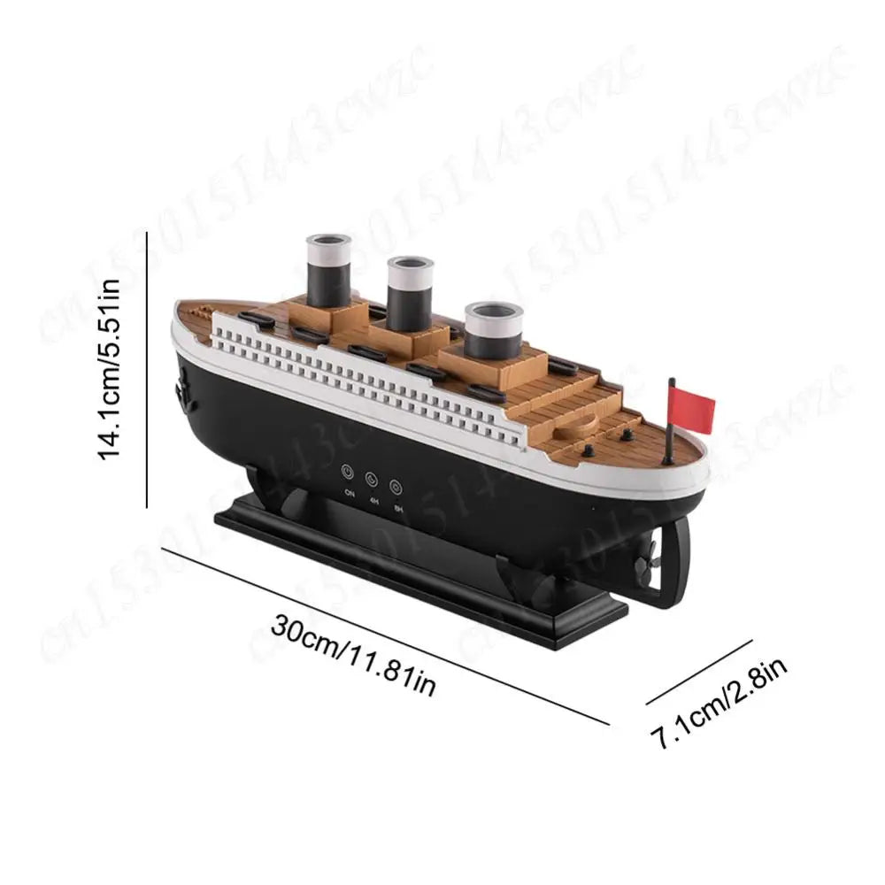 Ship Model Decoration Air Humidifier 250ml Ocean Liner Essential Oil Diffuser Jellyfish Smoke Ring Spray Aroma Diffuser For Home