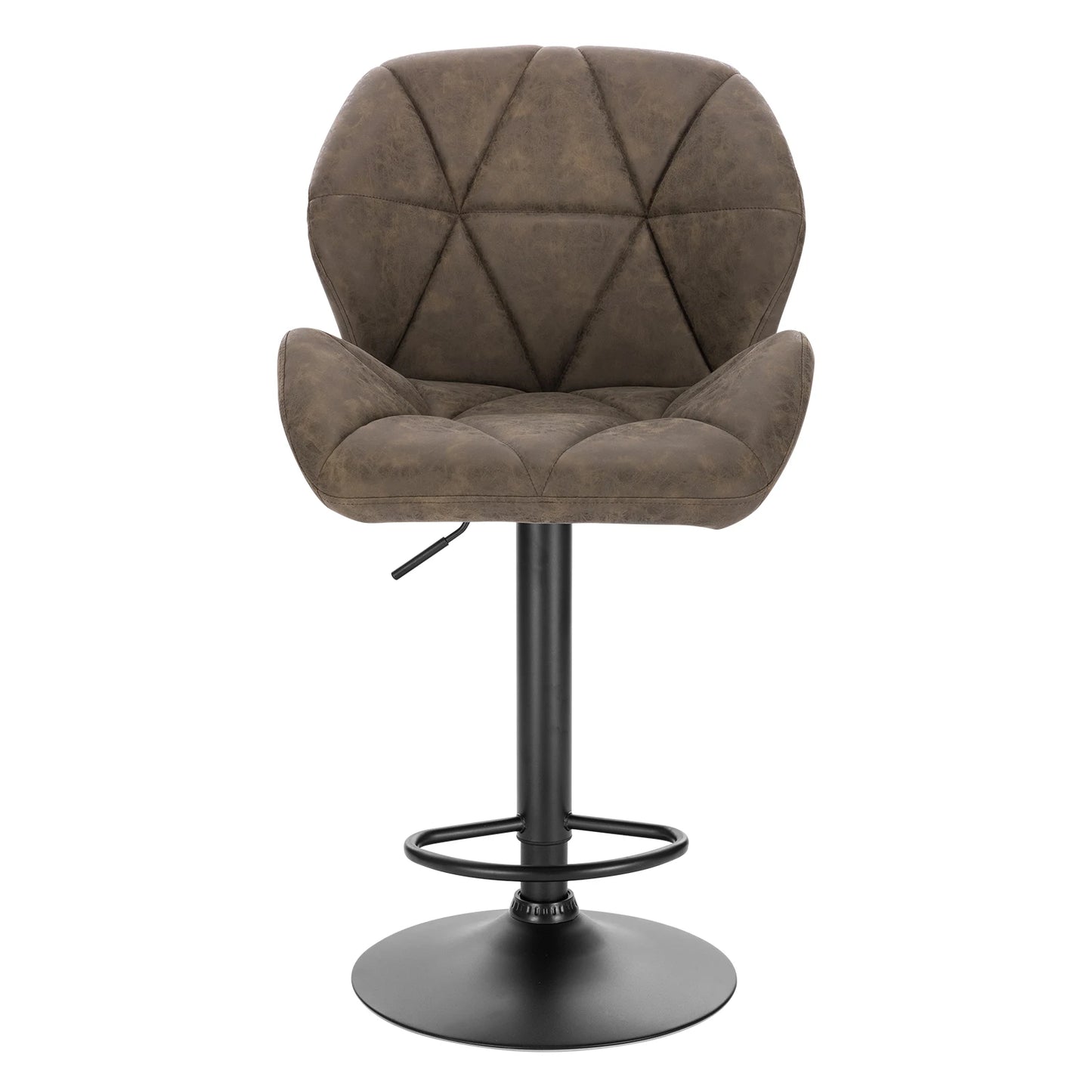 WOLTU 1PC Bar Chairs Breakfast Dining Stools Adjustable Swivel Gas Lift Steel Footrest Base Kitchen Island Counter Bar Stools