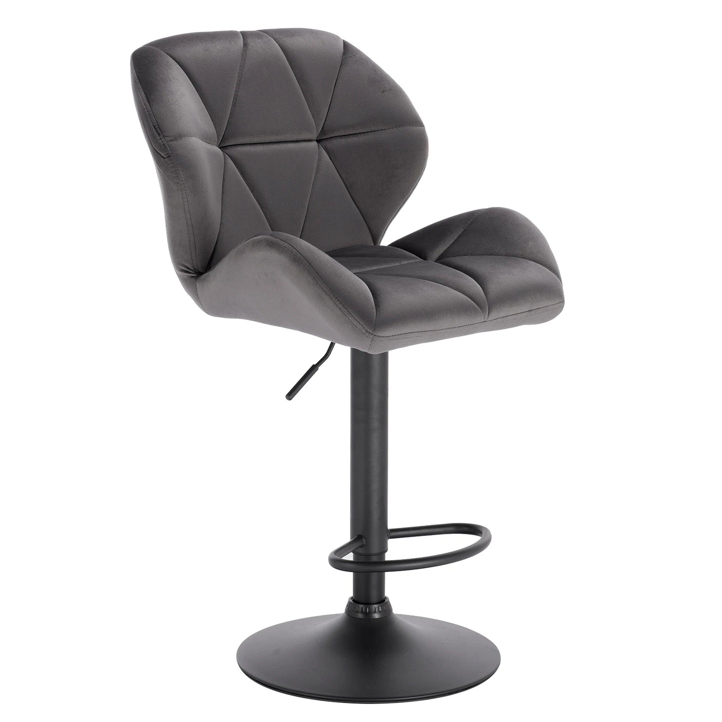 WOLTU 1PC Bar Chairs Breakfast Dining Stools Adjustable Swivel Gas Lift Steel Footrest Base Kitchen Island Counter Bar Stools