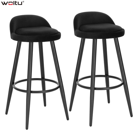 WOLTU 2PCS Bar Stool Bar Chair Counter Stool with Footrest Kitchen Dining Breakfast Chair High Cafe Stool Bar Furniture