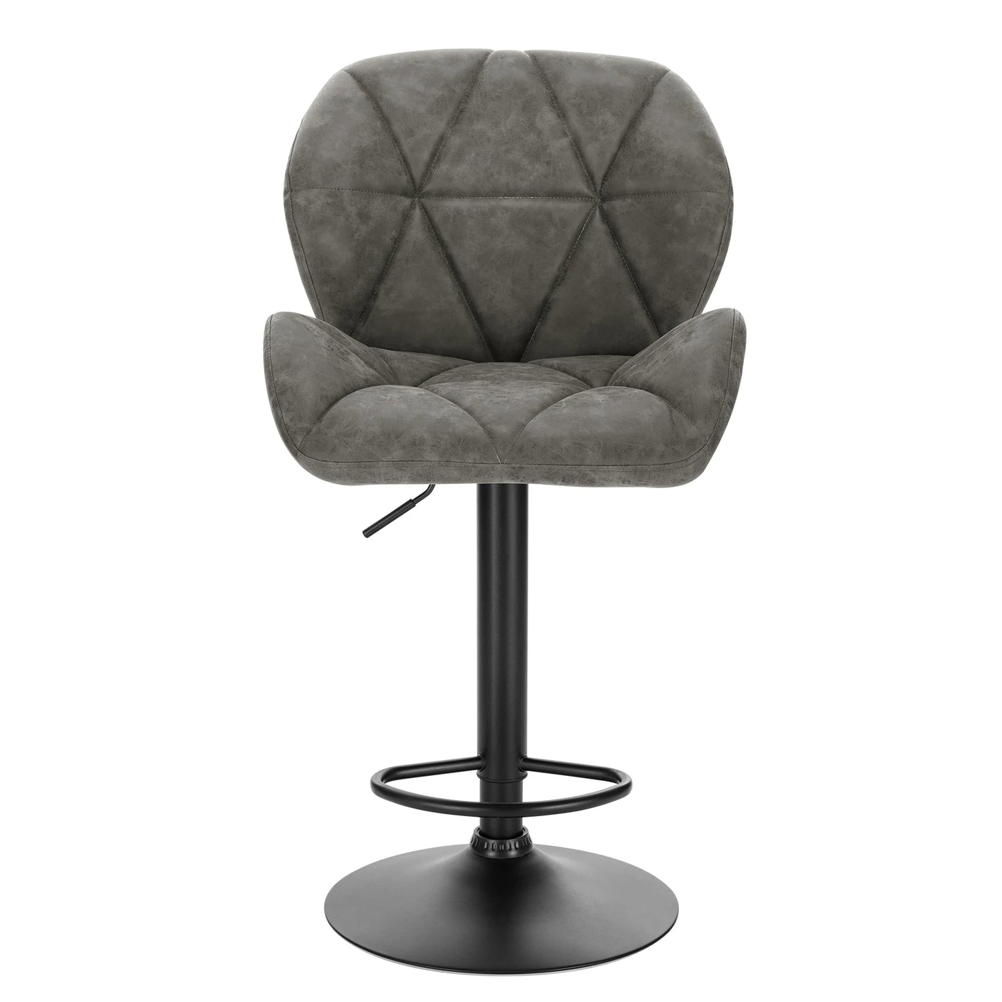 WOLTU 1PC Bar Chairs Breakfast Dining Stools Adjustable Swivel Gas Lift Steel Footrest Base Kitchen Island Counter Bar Stools