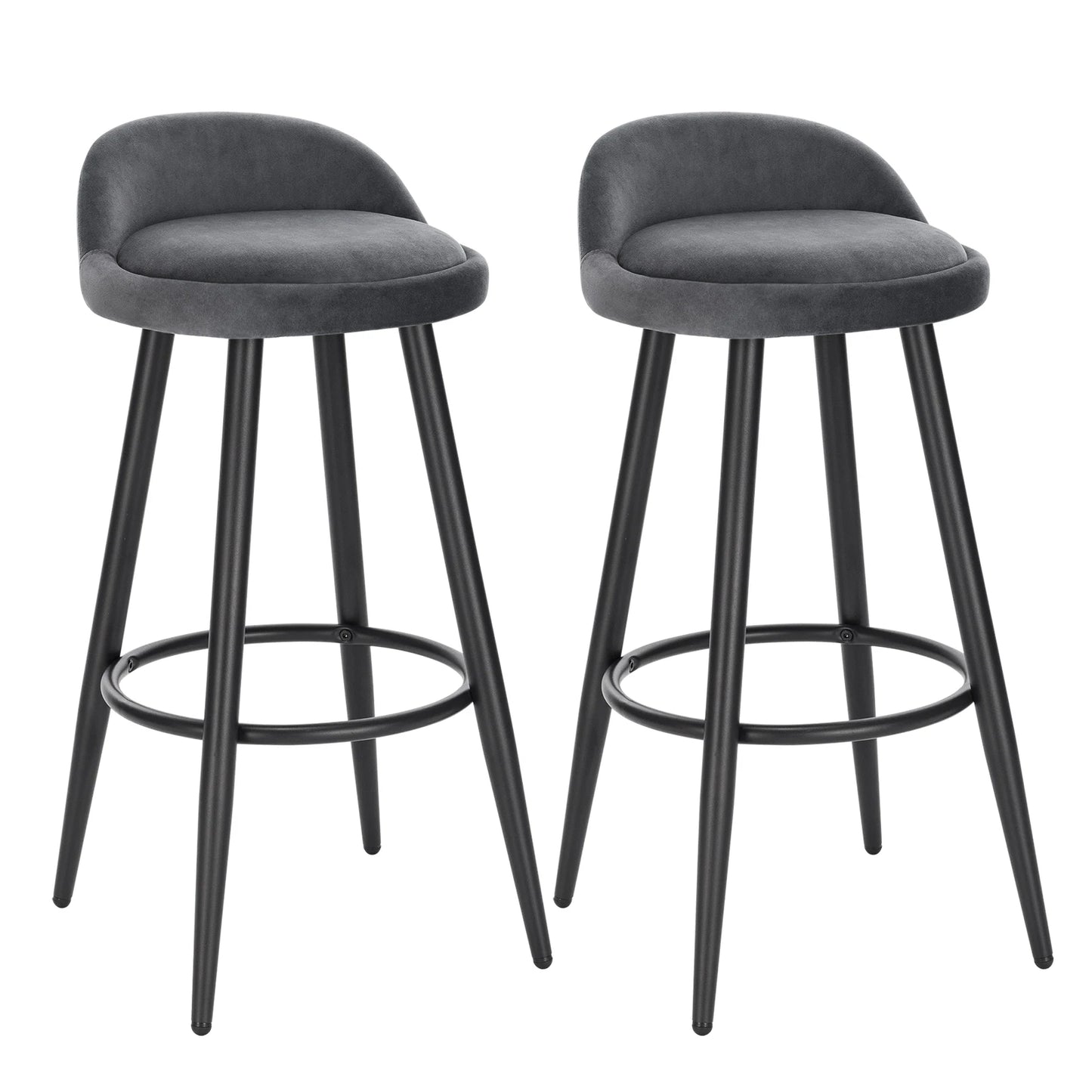 WOLTU 2PCS Bar Stool Bar Chair Counter Stool with Footrest Kitchen Dining Breakfast Chair High Cafe Stool Bar Furniture