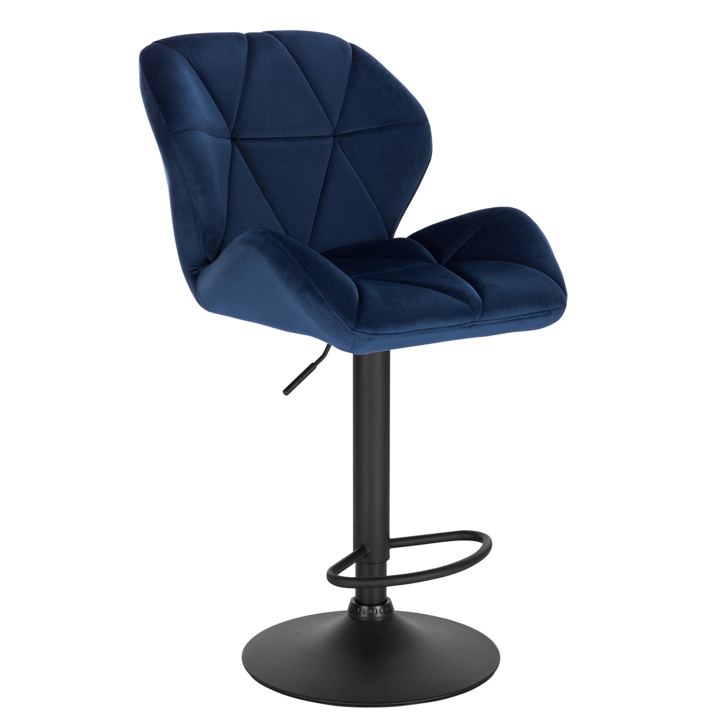 WOLTU 1PC Bar Chairs Breakfast Dining Stools Adjustable Swivel Gas Lift Steel Footrest Base Kitchen Island Counter Bar Stools