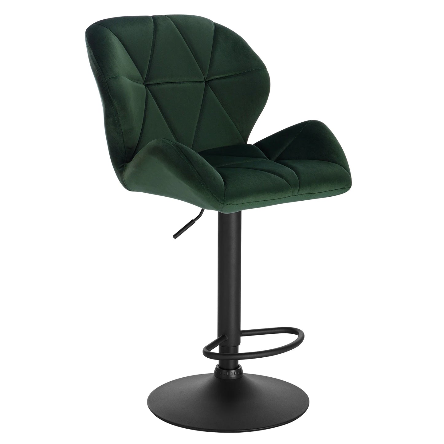 WOLTU 1PC Bar Chairs Breakfast Dining Stools Adjustable Swivel Gas Lift Steel Footrest Base Kitchen Island Counter Bar Stools